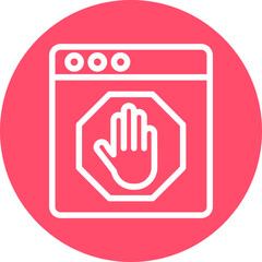 Vector Design AD Blocker Icon Style