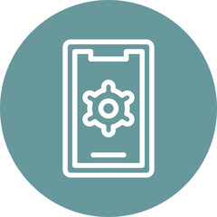 Vector Design Mobile Settings Icon Style