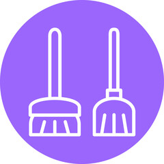 Obraz premium Vector Design Broomstick Icon Style