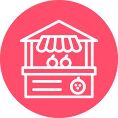 Vector Design Fruit Stall Icon Style