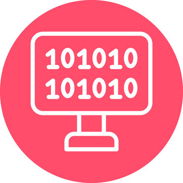 Vector Design Binary Code Icon Style
