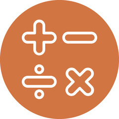 Vector Design Mathematics Icon Style