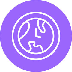 Vector Design Earth Hour Icon Style