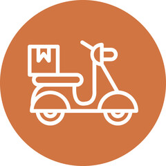 Vector Design Motorbike Delivery Icon Style