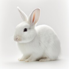 White rabbit. Generative AI.