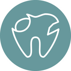 Fototapeta premium Vector Design Broken Tooth Icon Style