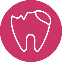 Obraz premium Vector Design Tooth Decayed Icon Style