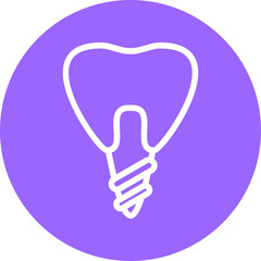 Vector Design Dental Implant Icon Style