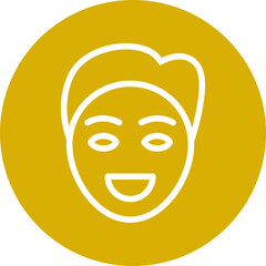 Vector Design Smiling Man Icon Style