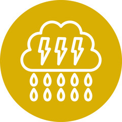 Vector Design Heavy Rain Icon Style