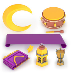 Ramadan Frame and Crescent