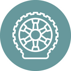 Vector Design Flat Tire Icon Style