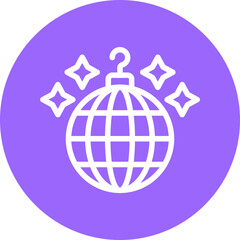 Vector Design Disco Ball Icon Style