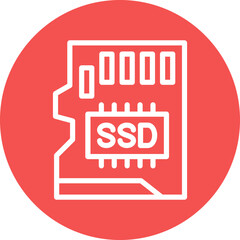 Vector Design SSD Card Icon Style