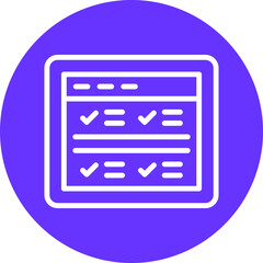 Vector Design Website Checklist Icon Style