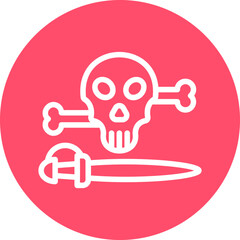 Vector Design Pirate Danger Icon Style