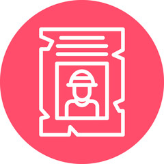 Vector Design Wanted Icon Style