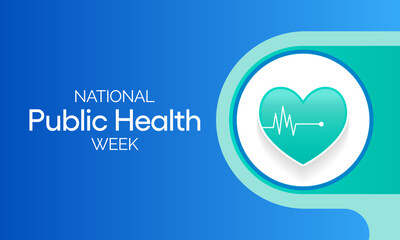 National Public health week observed each year During first full week of April across United states. Vector illustration - obrazy, fototapety, plakaty