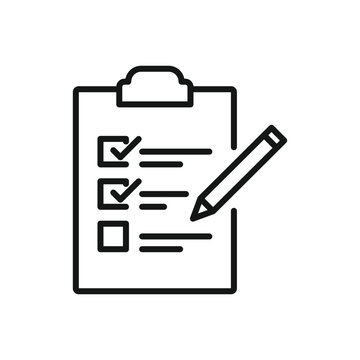 Editable Icon of Checkbox Clipboard, Vector illustration isolated on white background. using for Presentation, website or mobile app
