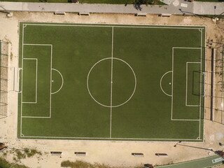 football pitch from above
