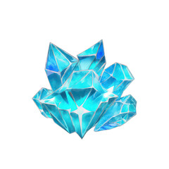 Magic crystal. Magic gems art for games story,games decoration background. Digital painting style. Anime art style. Illustration painting. Generative AI.