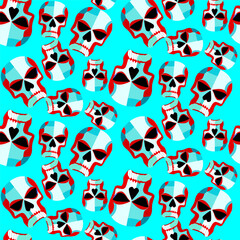 Vector composition wall art, with skull