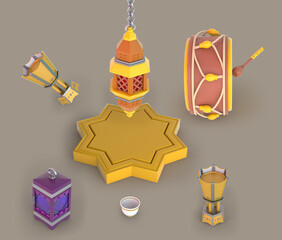 Ramadan Frame and Lantern