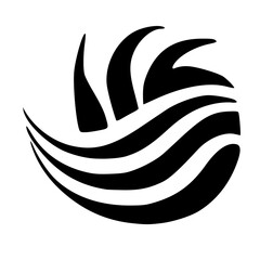 black and white of icon shape