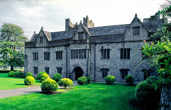Ormond Castle in the town of Carrick on Suir showing Tudor period front. County Tipperary, Ireland