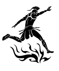 Spartan Fire Jump, Sport Silhouette Action