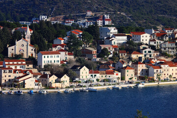 Naklejka na ściany i meble Small tourist town Rogoznica in Croatia.