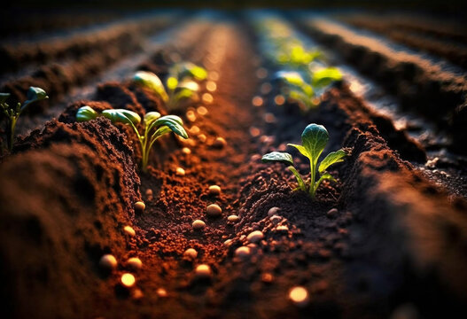 The Future of Farming: AI-Generated Render of Artificial Planting and Cultivation