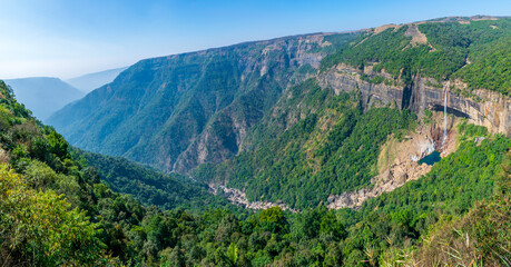 Valley of the Nohkalikai waterfalls, Cherrapunji, Meghalaya, India