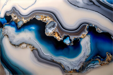 Marble, ink, paint, abstraction. Close-up image. Colorful abstract painting background. Oil paint with a high textured texture. Art to print. Printable artwork Generative AI