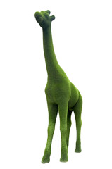 Obraz premium Giraffe sculpture made of bush or artificial grass, Shaped topiaries, Landscape gardening