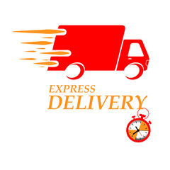 Fast express delivery by car.