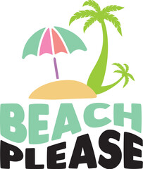 Naklejka premium Summer SVG Design.