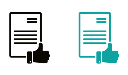 Authorization Approval Document Vector Icons