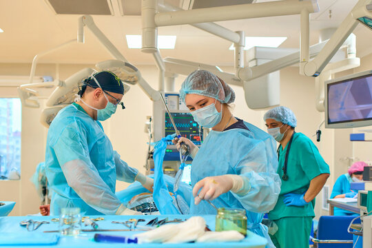 Surgeon Is Concentrating In The Operating Room