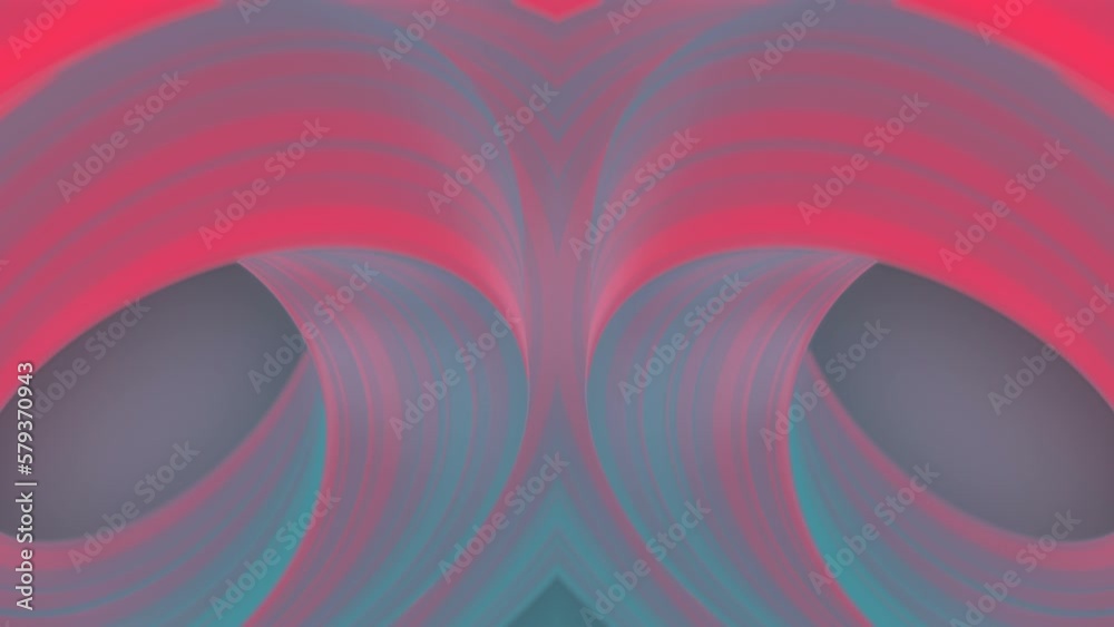 Poster digital loop animation of neon color abstract shape. 3d rendering HD
