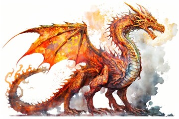 dragon on the white background © Man888
