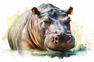 hippopotamus in water