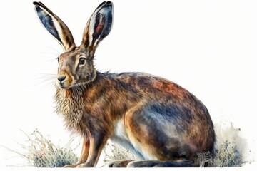 Fototapeta premium rabbit isolated on white background