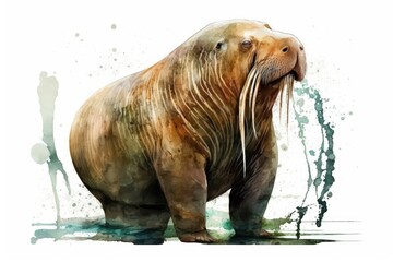 Fototapeta premium sea lion on the rock