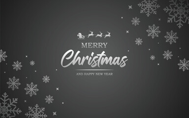 Vector Template of Merry Christmas and Happy New Year Backdrop Design