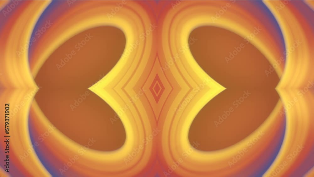 Poster Digital loop animation of multi colored impossible shapes. 3d rendering HD