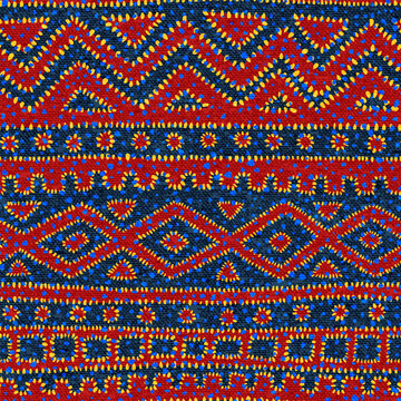Seamless geometric pattern. Abstract print for home decor, carpets, pillows. Ethnic and tribal motifs. Vector illustration.