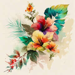 bouquet of flowers, abstract beautiful flowers. Created with Generative AI 