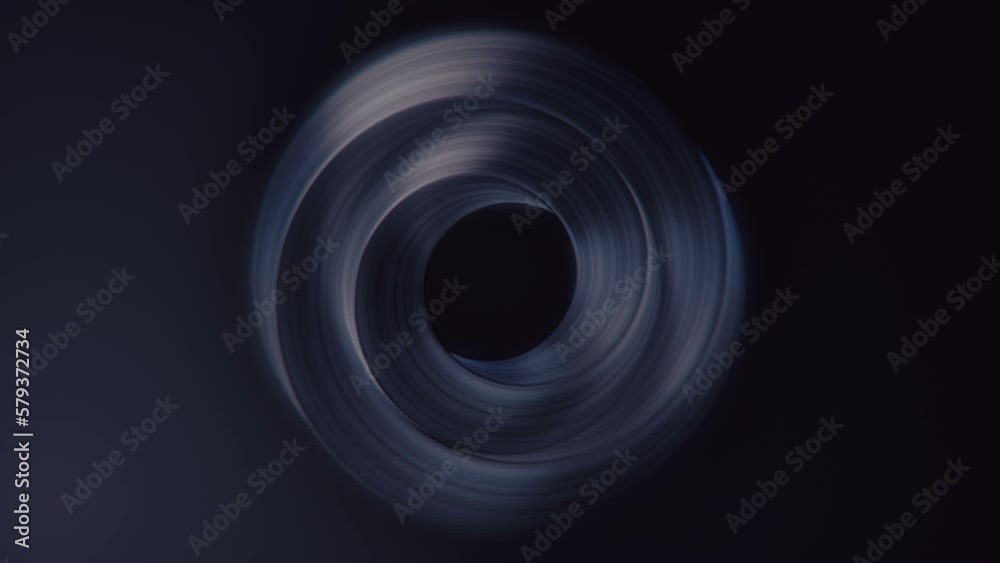 Poster Digital seamless loop animation of twisted dark shape. 3d rendering HD