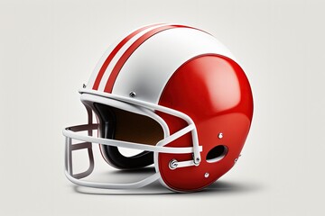 Fototapeta premium American football helmet illustration, sports concept, white background. Generative AI